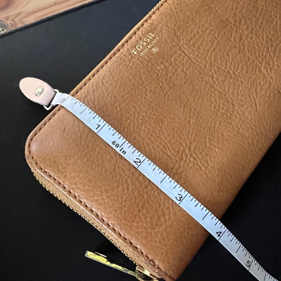 FOSSIL brown leather wallet clutch - Picture 7 of 7